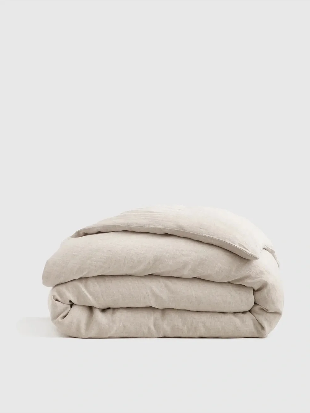 Quince European Linen Duvet Cover King Cal King Natural Chambray Like New
